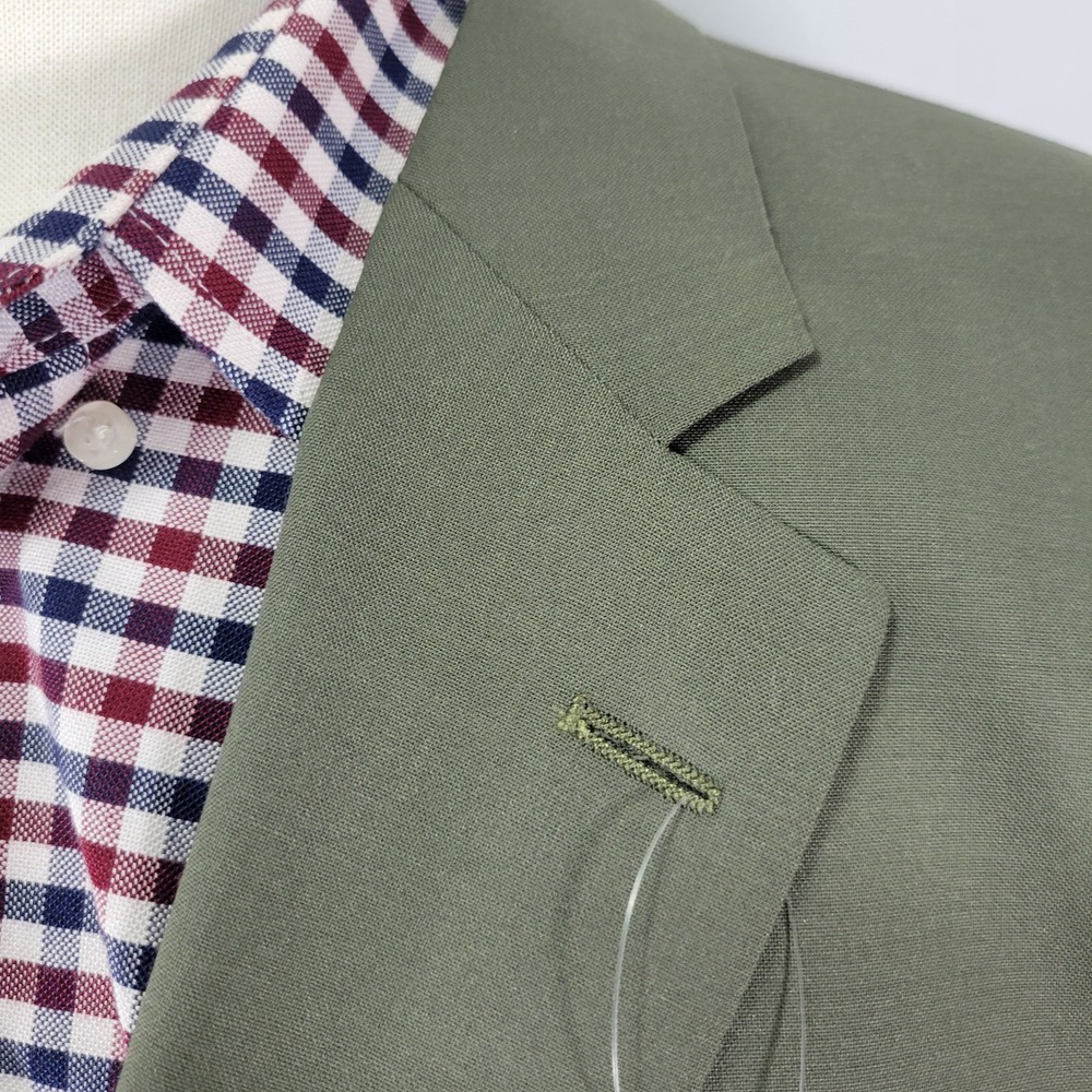 HUGO BOSS Men's Sport Coat Blazer Two Button Olive Wool Blend Super Flex 40R US - Picture 9 of 16